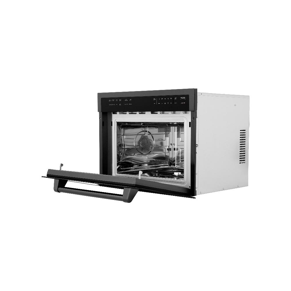 ZLINE 24-inch microwave in black stainless steel MWO-24-BS, door open