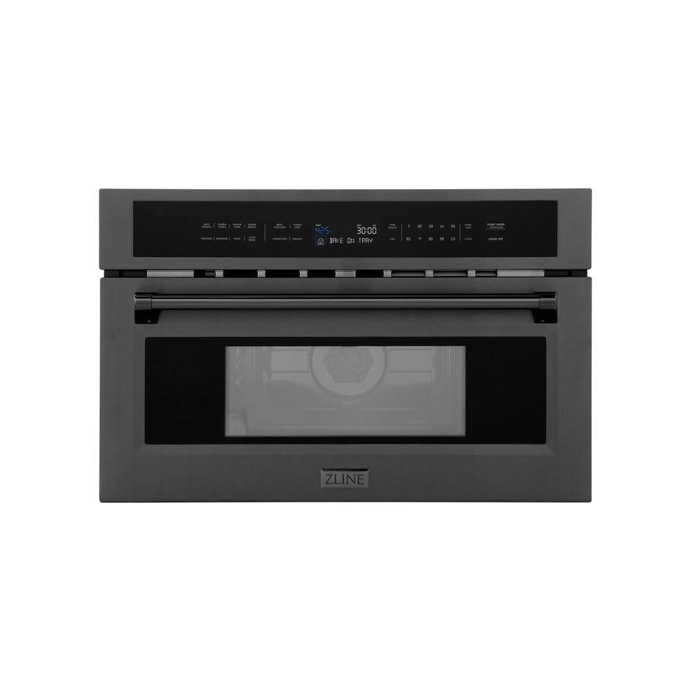 ZLINE 30-inch microwave in black stainless steel MWO-30-BS, view 5