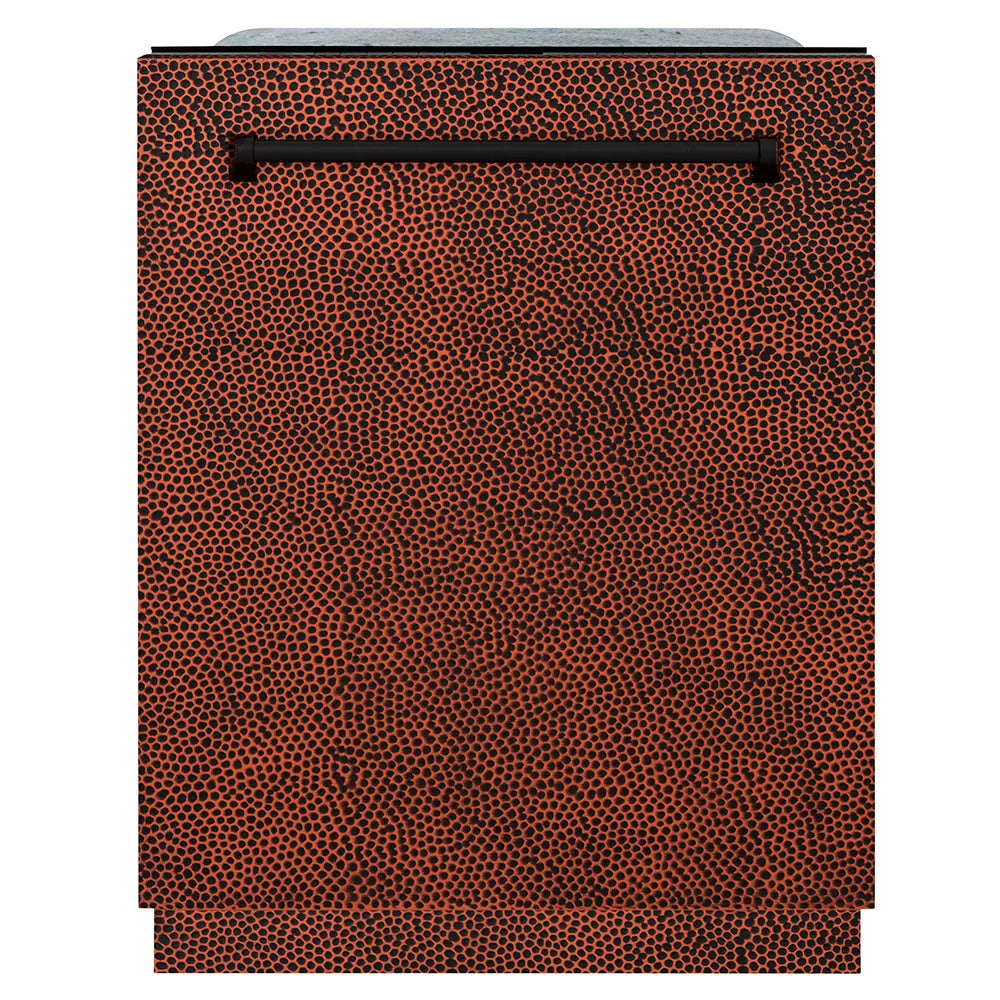 ZLINE Monument 24-inch dishwasher in hand-hammered copper DWMT-HH-24