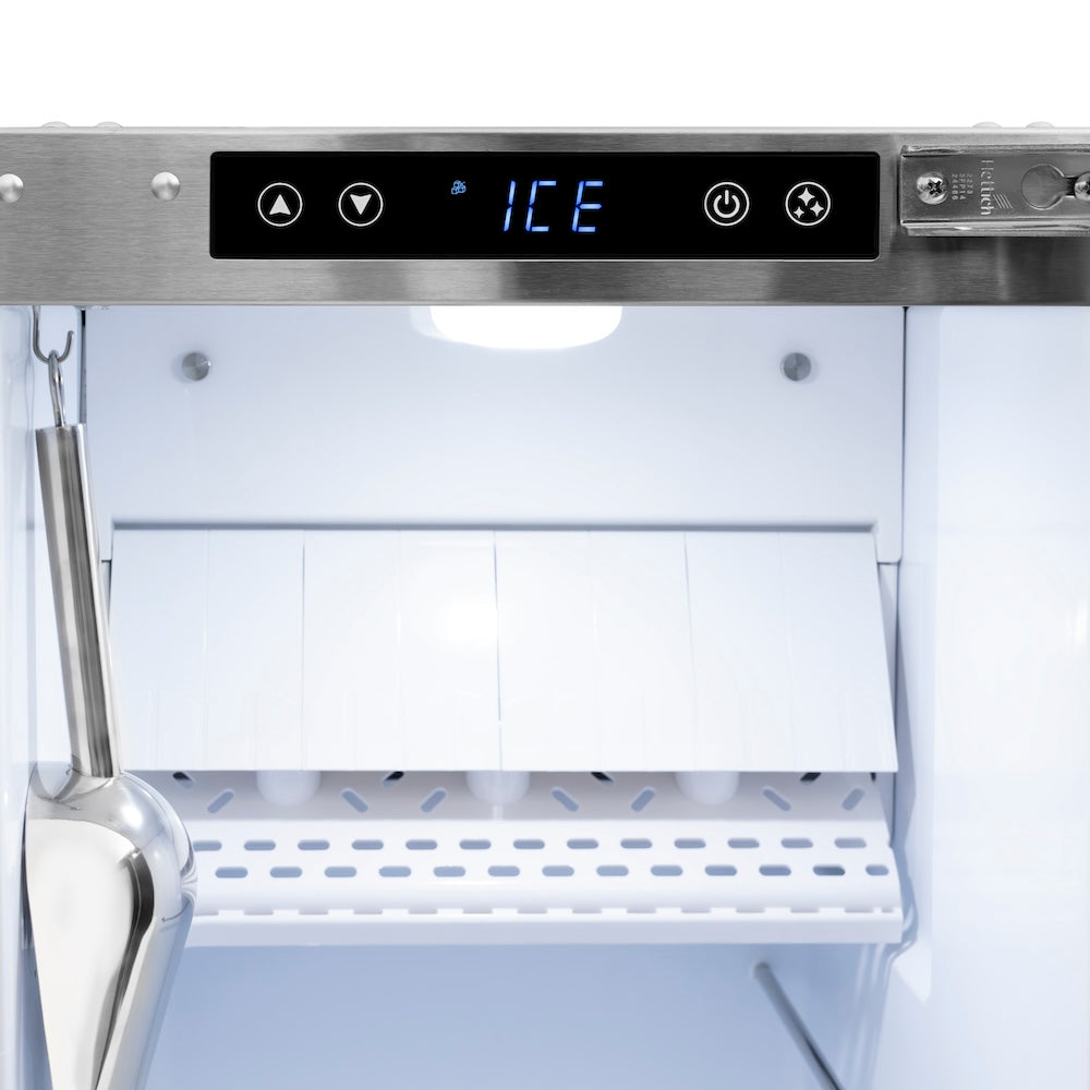 ZLINE Autograph Edition Touchstone 15-inch ice maker, panel ready and matte black accents IGMDPZ-15-MB, detail