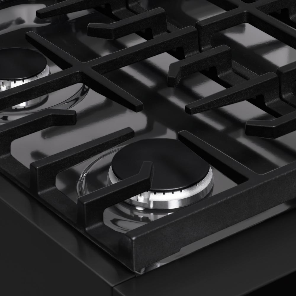 ZLINE Paramount 30-inch rangetop in black stainless steel SRTB-30, from above