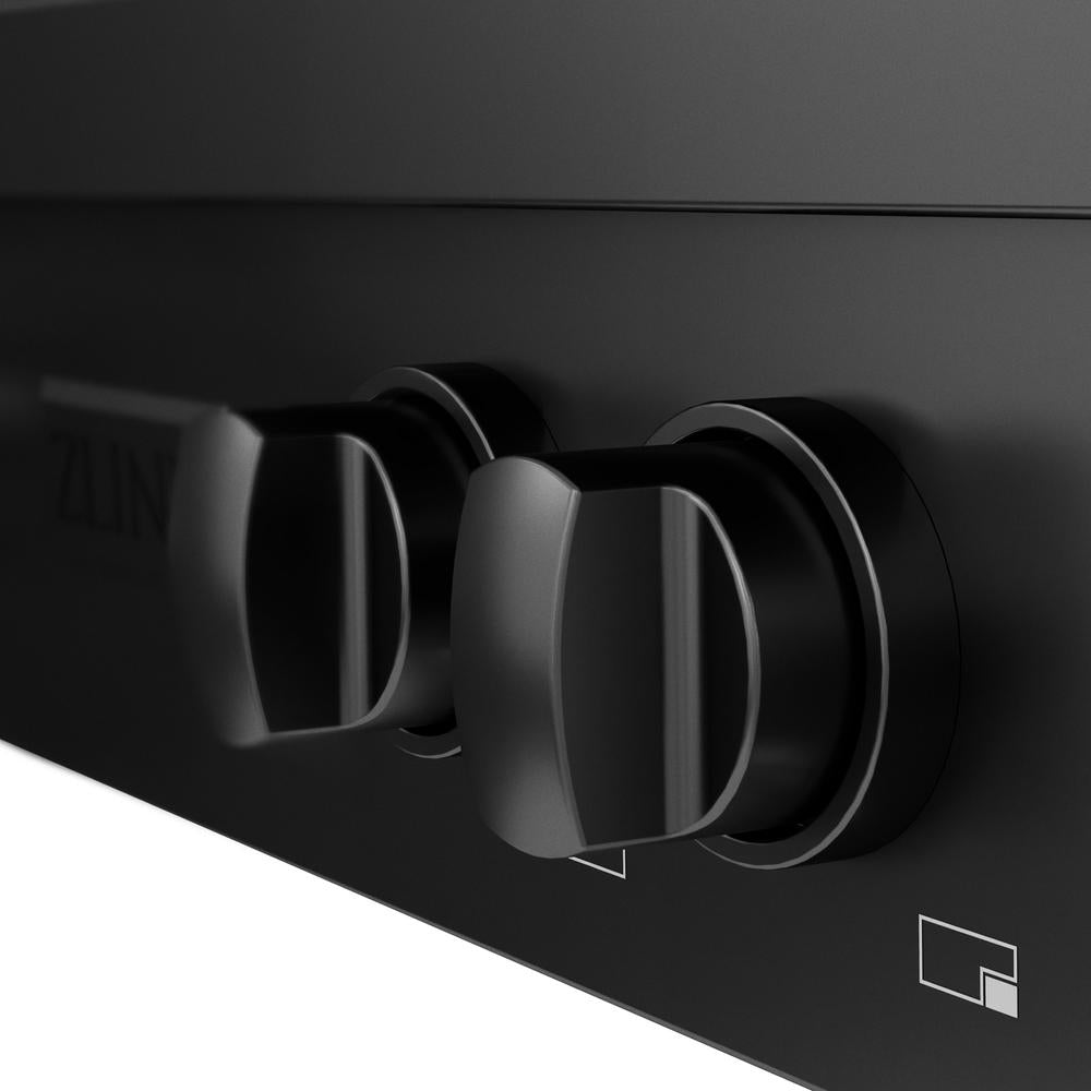 ZLINE Paramount 30-inch rangetop in black stainless steel SRTB-BR-30, from above