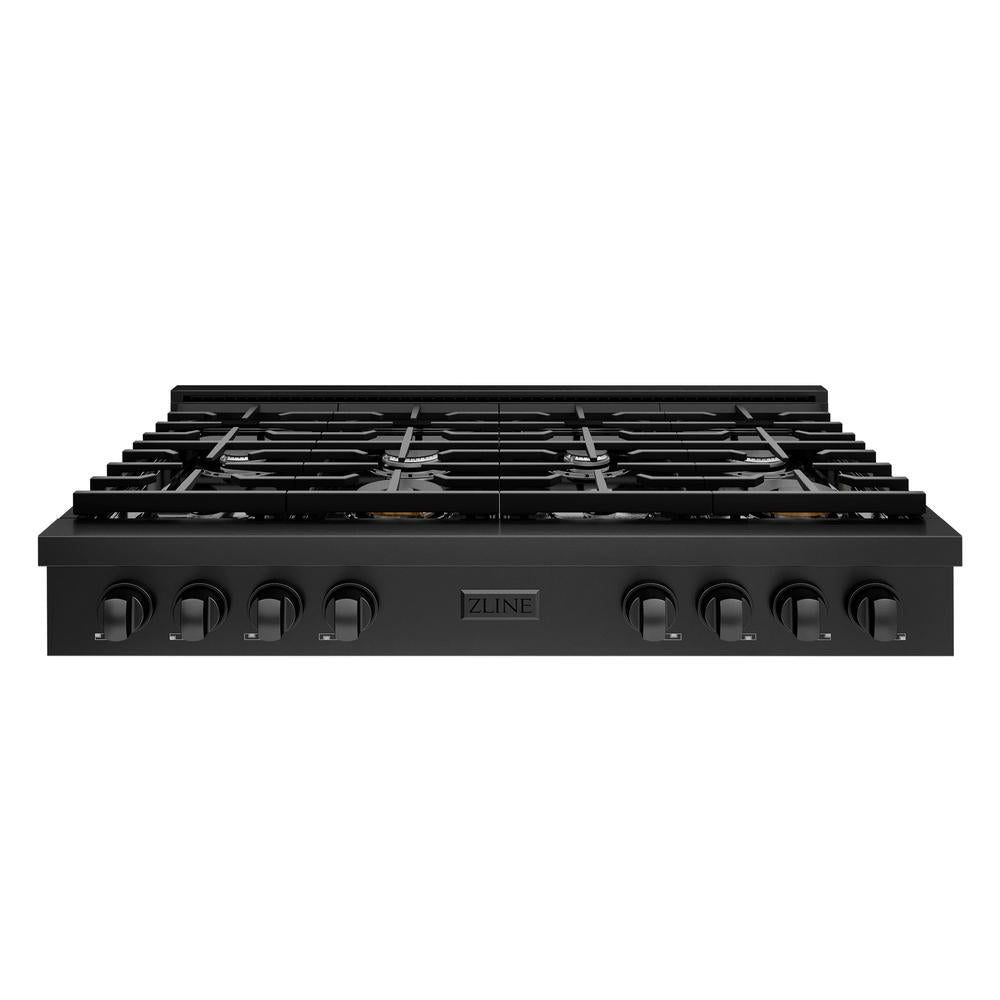ZLINE Paramount 48-inch rangetop in black stainless steel SRTB-48