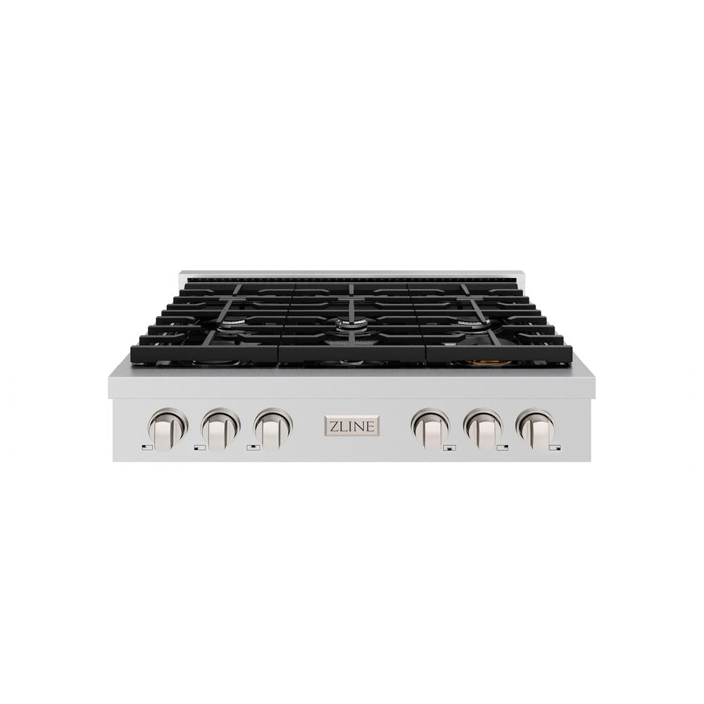 ZLINE Paramount 36-inch rangetop in stainless steel SRT36, front view