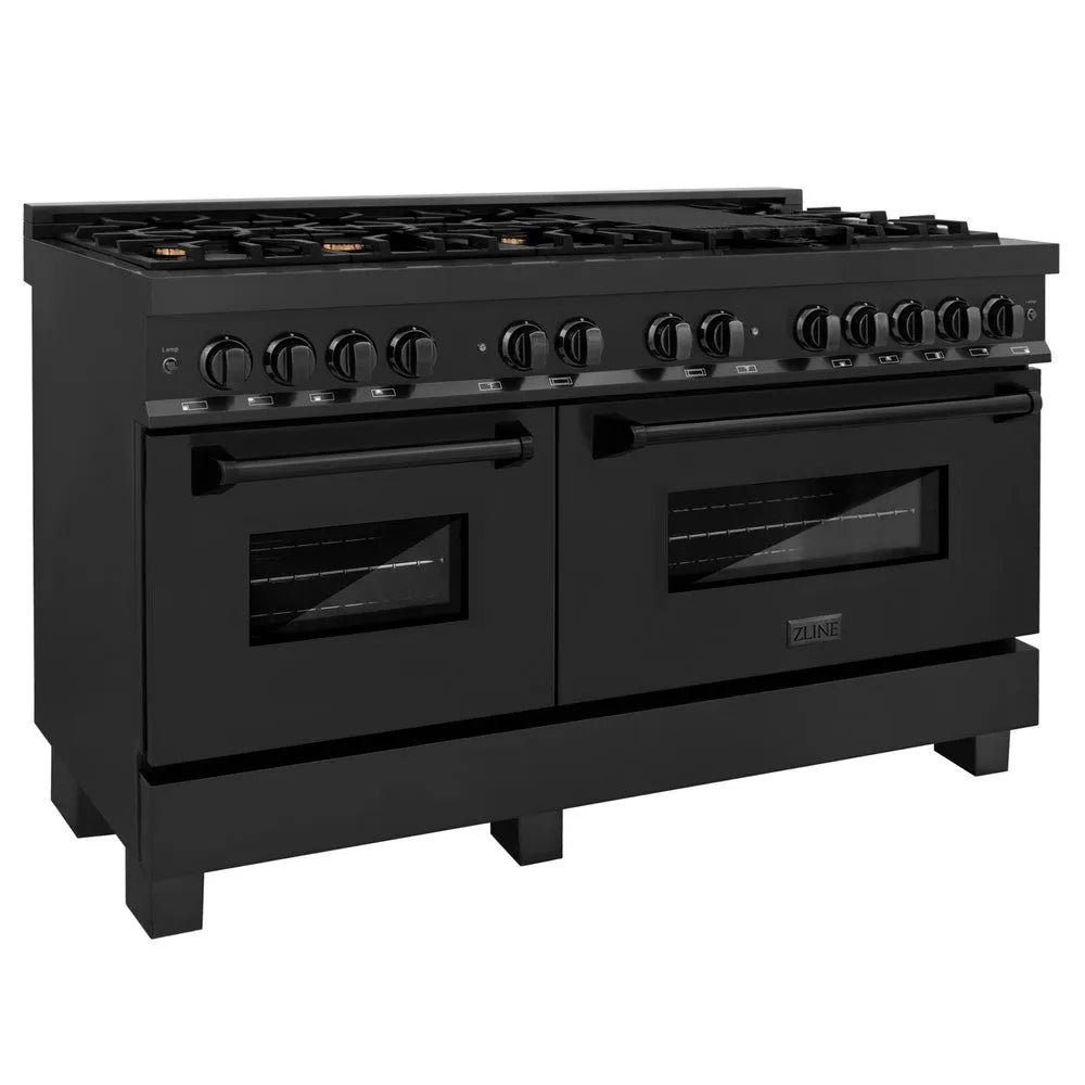 ZLINE Legacy 60-inch range in black stainless steel RAB-60
