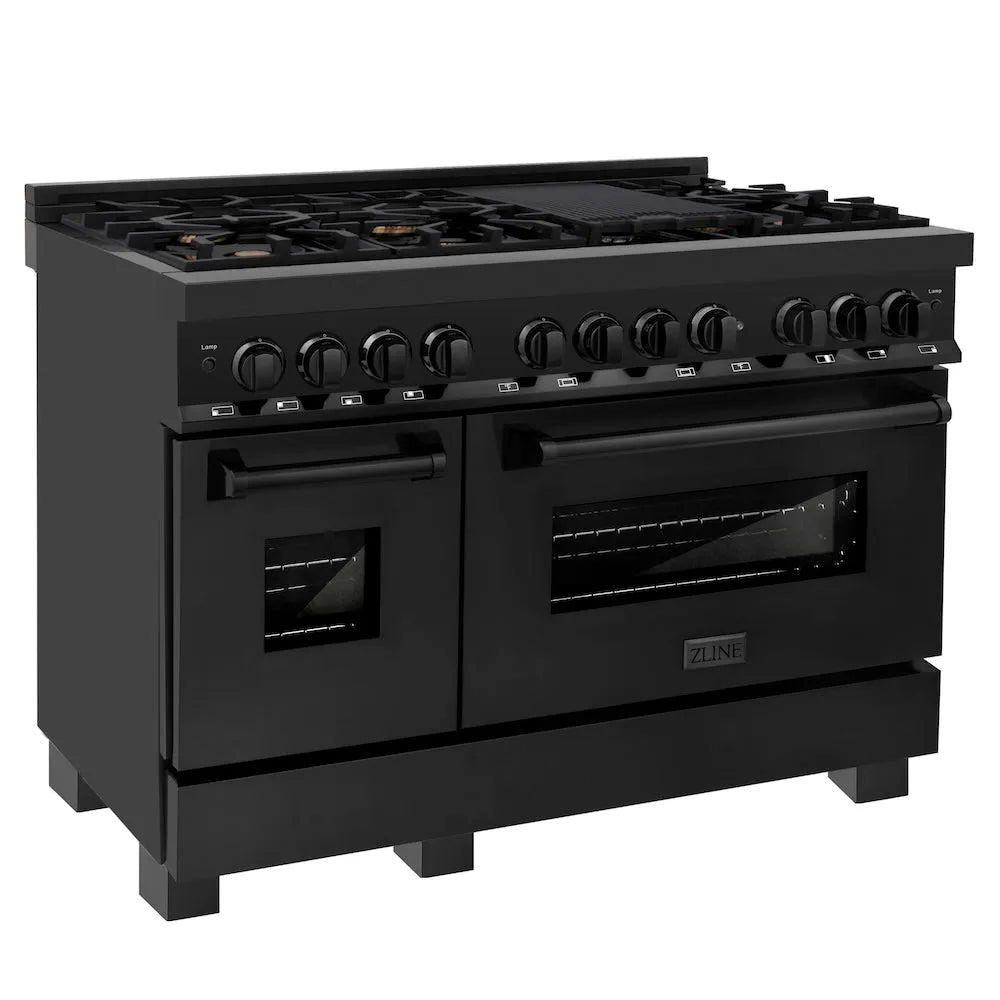 ZLINE Legacy 48-inch range in black stainless steel RAB-BR-48