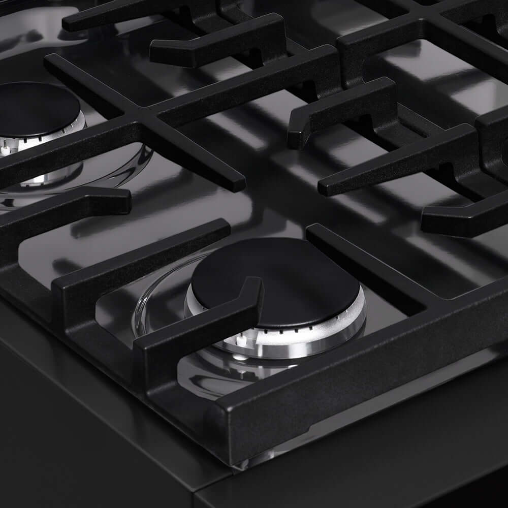 ZLINE Paramount 30-inch range in black stainless steel SGRB2-30, detail