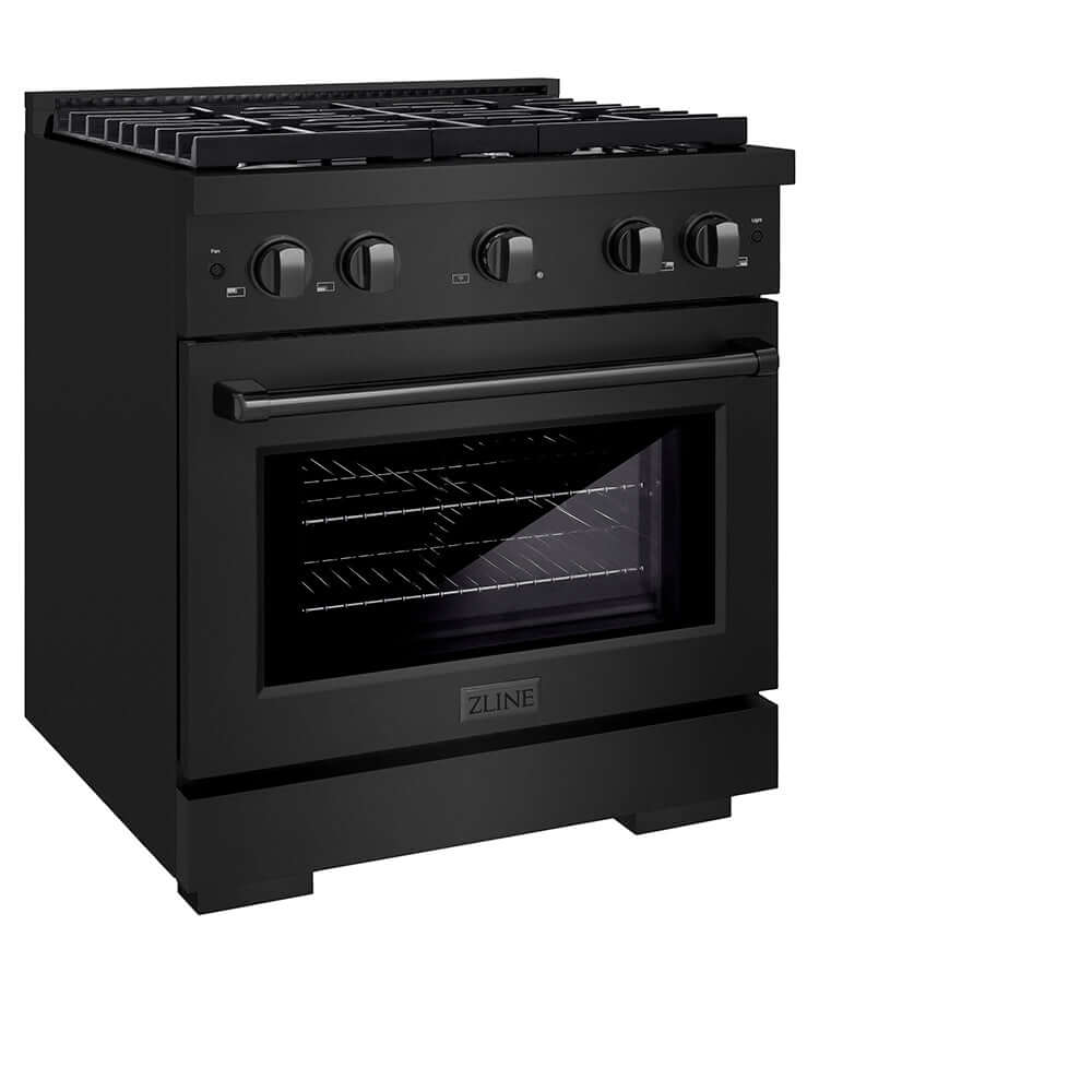ZLINE Paramount 30-inch range in black stainless steel SGRB2-30