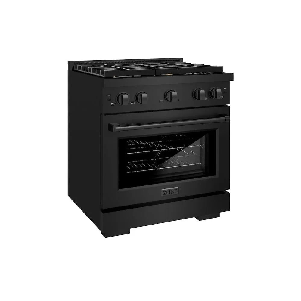 ZLINE Paramount 30-inch range in black stainless steel SGRB-BR-30