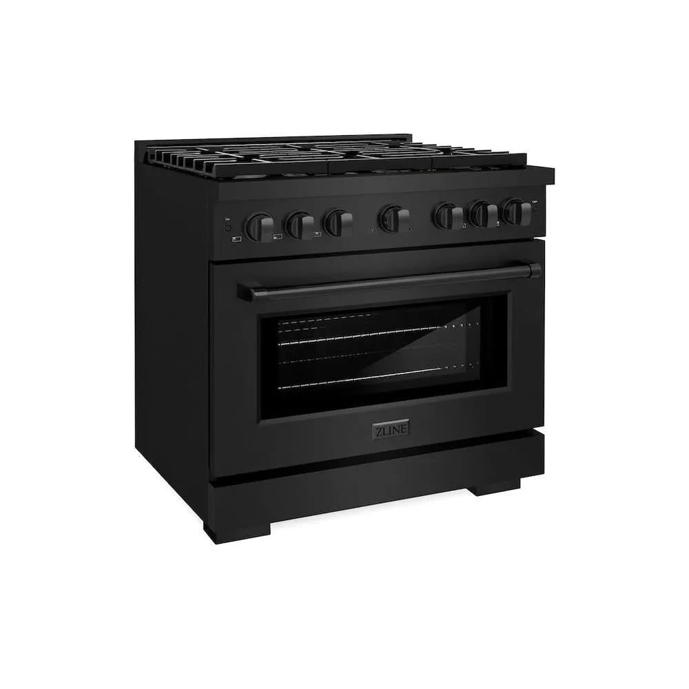 ZLINE Paramount 36-inch range in black stainless steel SGRB-BR-36