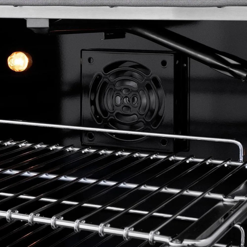 ZLINE Paramount 36-inch range in black stainless steel SGRB-BR-36, side view