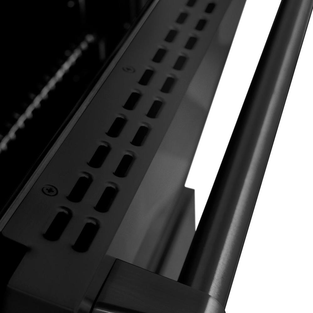 ZLINE Paramount 48-inch range in black stainless steel SGRB-BR-48, detail