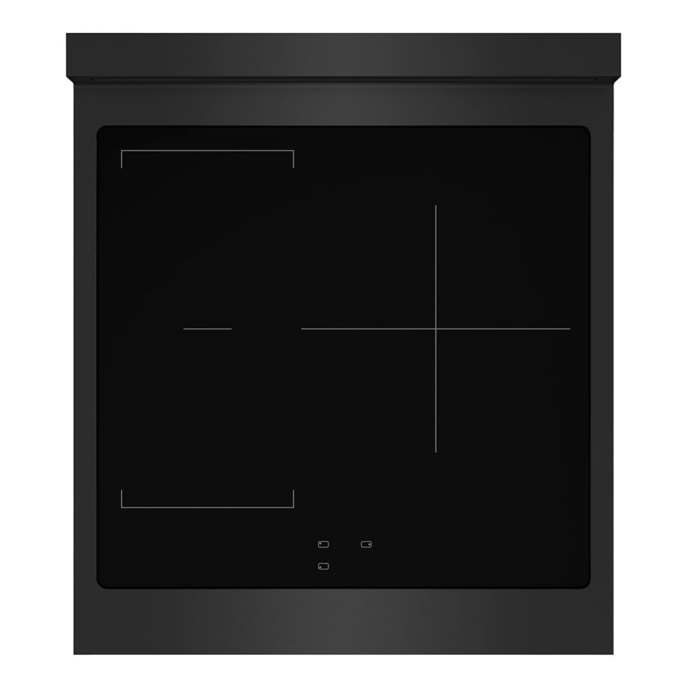 ZLINE Autograph Edition Paramount 24-inch range in black stainless steel and champagne bronze accents SINRBZ-24-CB, from above