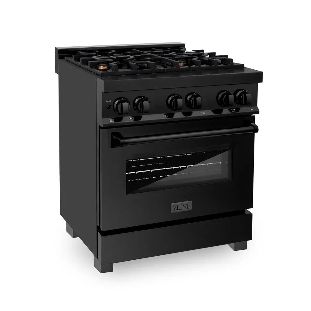 ZLINE Legacy 30-inch range in black stainless steel RAB-BR-30