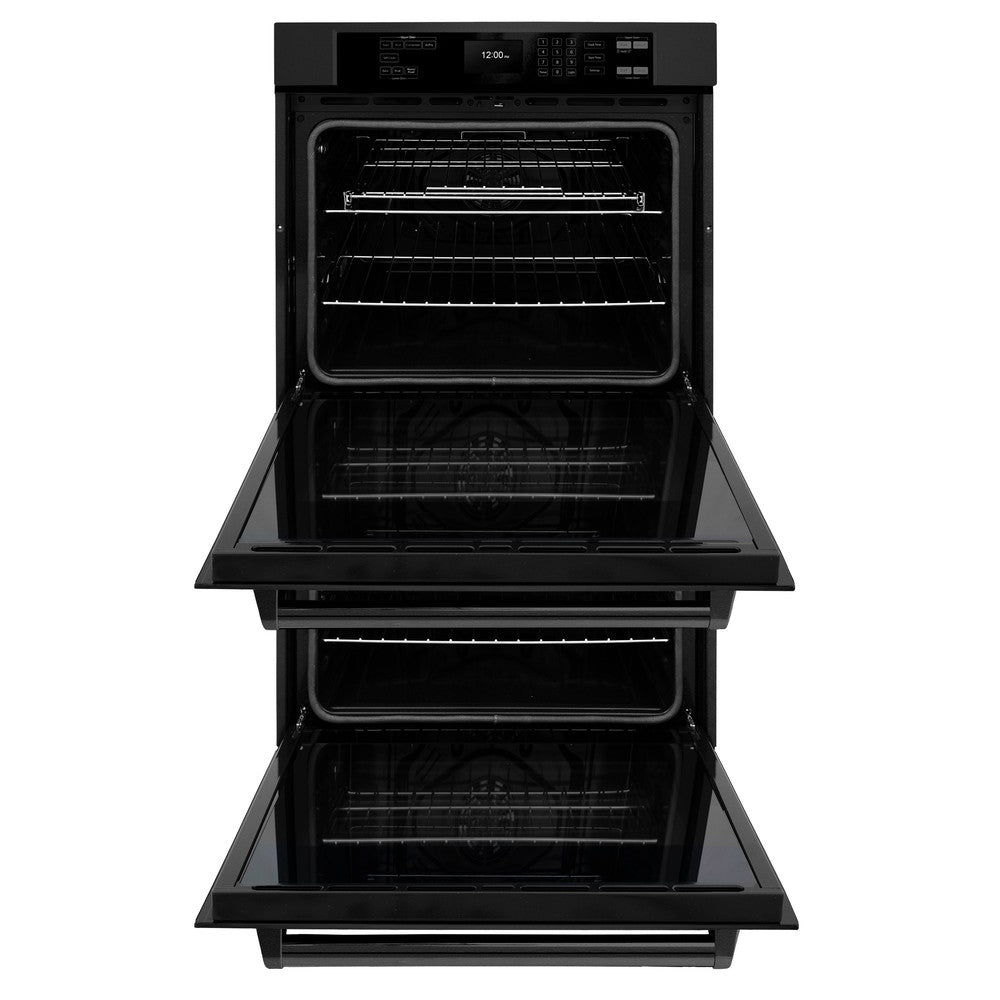 ZLINE Professional 30-inch wall oven in black stainless steel WADB-30, front view