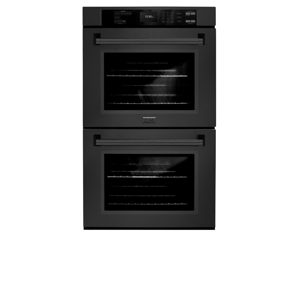 ZLINE Professional 30-inch wall oven in black stainless steel WADB-30, front view