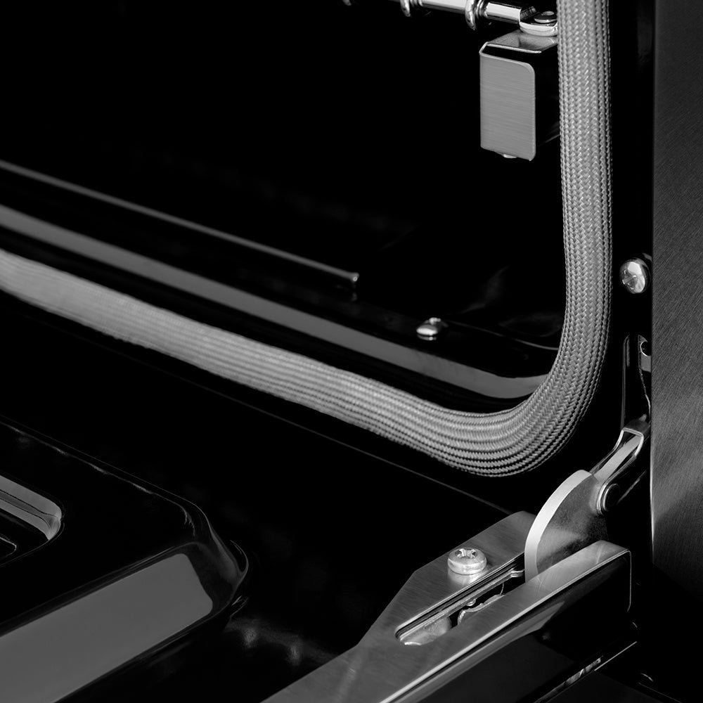 ZLINE Paramount 36-inch range in black satin stainless steel SGRBS-BR-36, detail