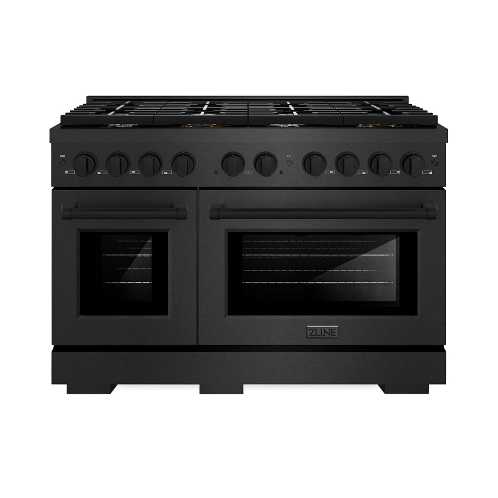 ZLINE Paramount 48-inch range in black satin stainless steel SGRBS-BR-48