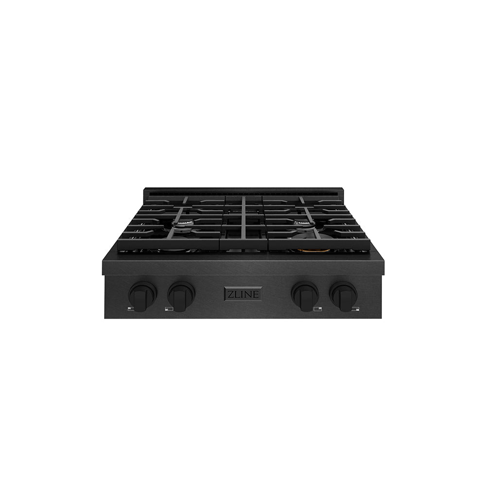 ZLINE Paramount 30-inch rangetop in black satin stainless steel SRTBS-30