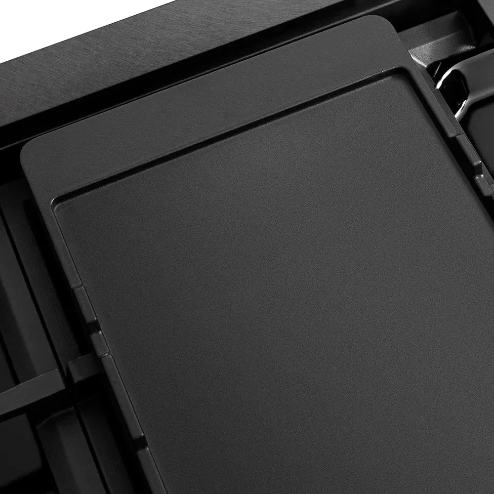ZLINE Paramount 48-inch rangetop in black satin stainless steel PSRTBS-48, from above