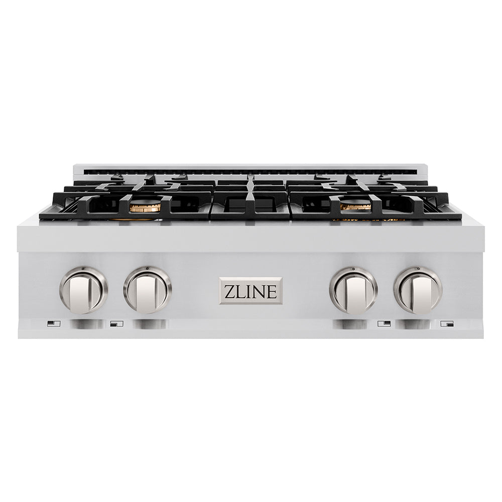ZLINE Classic 30-inch rangetop in stainless steel RT-BR-30, front view