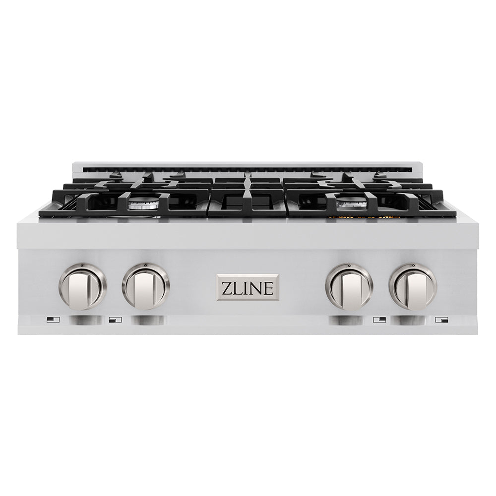 ZLINE Classic 30-inch rangetop in stainless steel RT30, front view