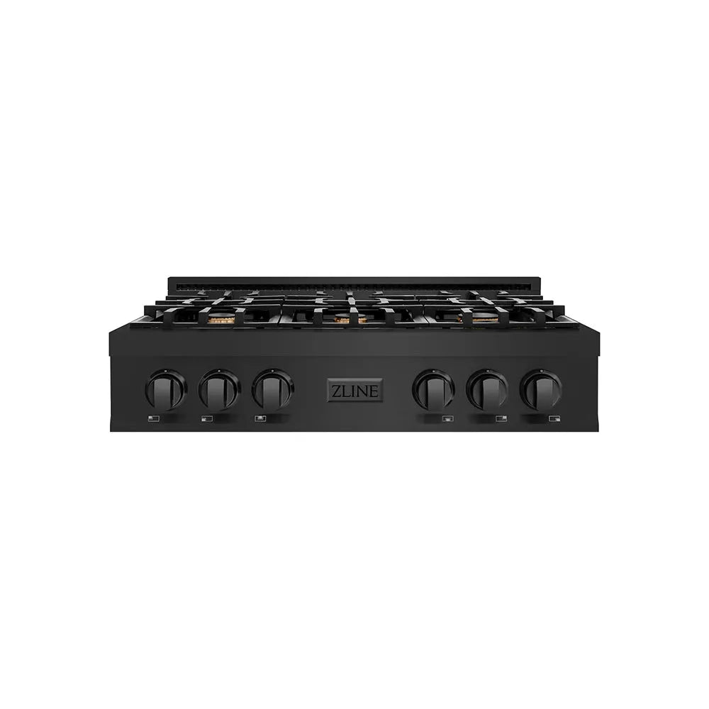 ZLINE Classic 36-inch rangetop in black stainless steel RTB-BR-36