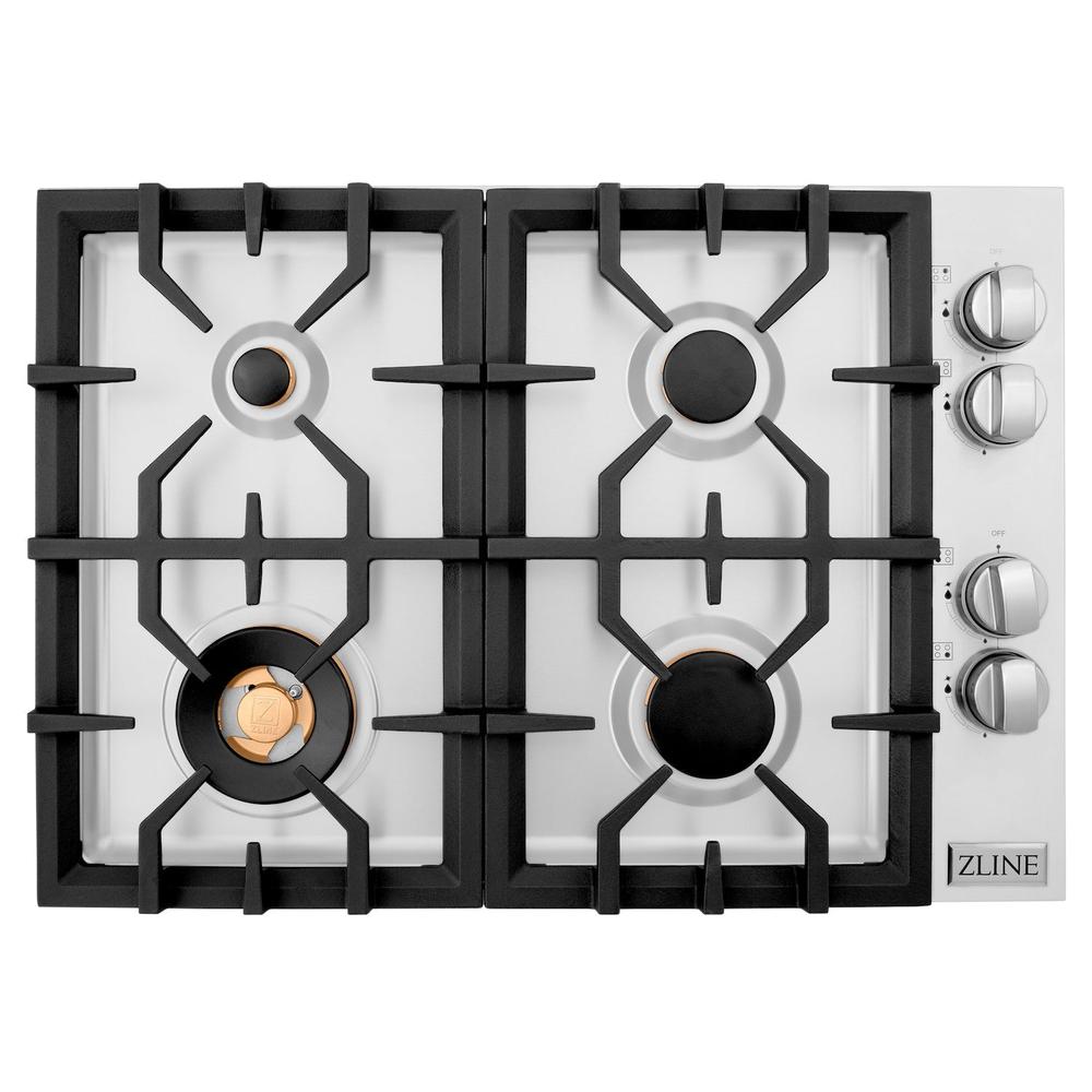 ZLINE 30-inch cooktop in stainless steel RC-BR-30, from above
