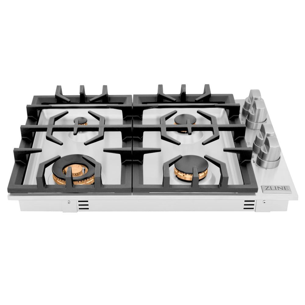 ZLINE 30-inch cooktop in stainless steel RC-BR-30, from above