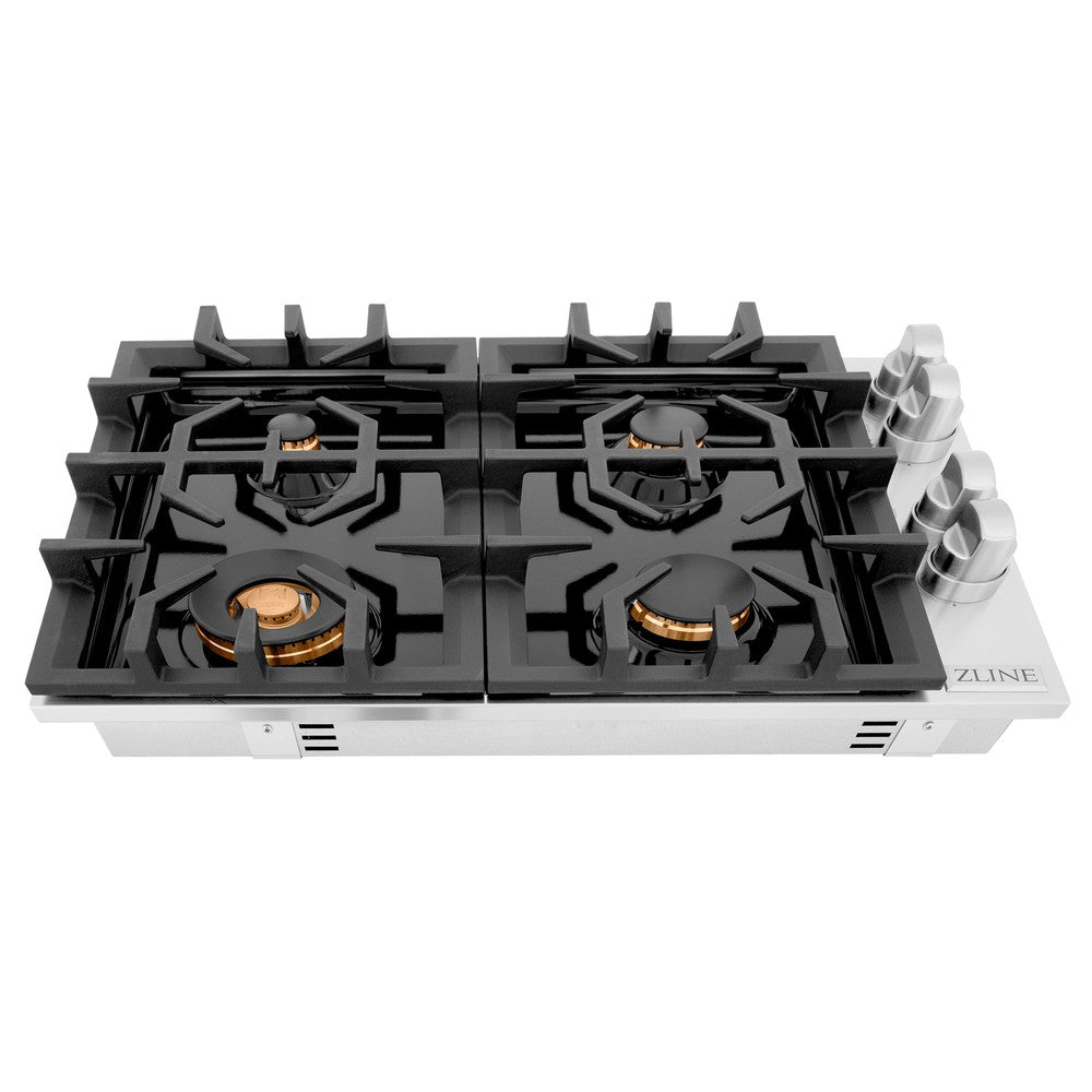 ZLINE 30-inch cooktop in stainless steel RC-BR-30-PBT, from above