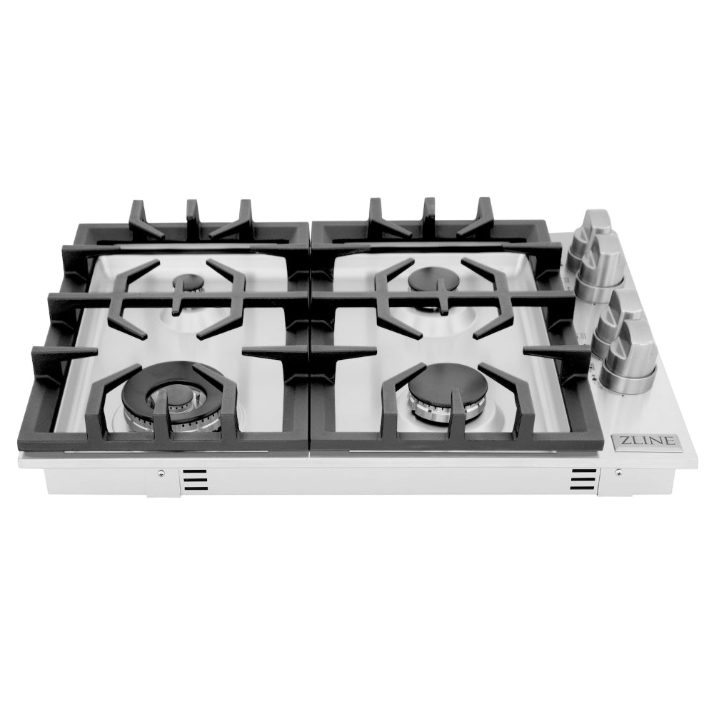 ZLINE 30-inch cooktop in stainless steel RC30, from above