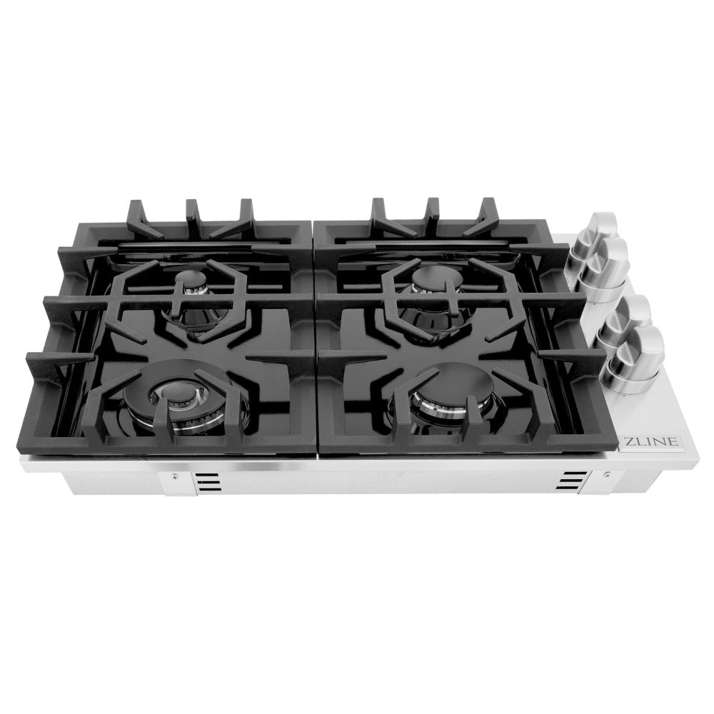 ZLINE 30-inch cooktop in stainless steel RC30-PBT, from above