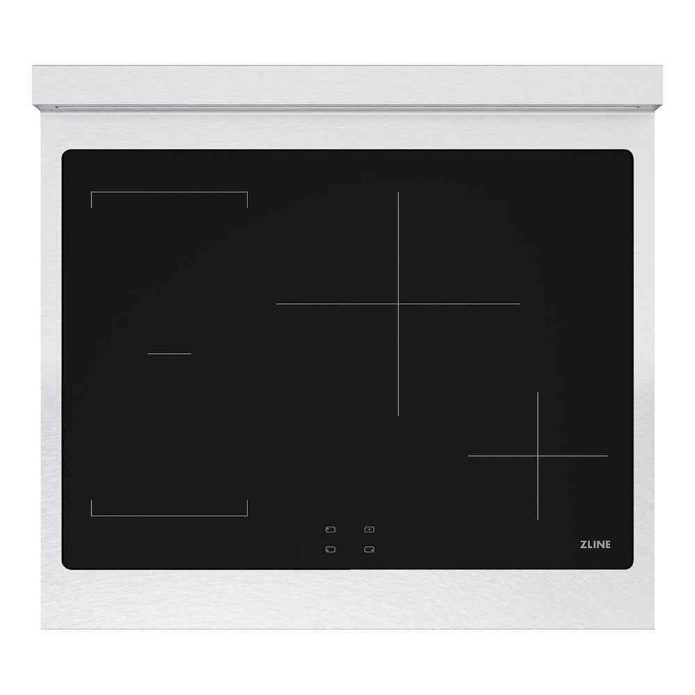 ZLINE Autograph Edition Paramount 30-inch rangetop in satin stainless steel and champagne bronze accents SINRTSZ-30-CB, from above