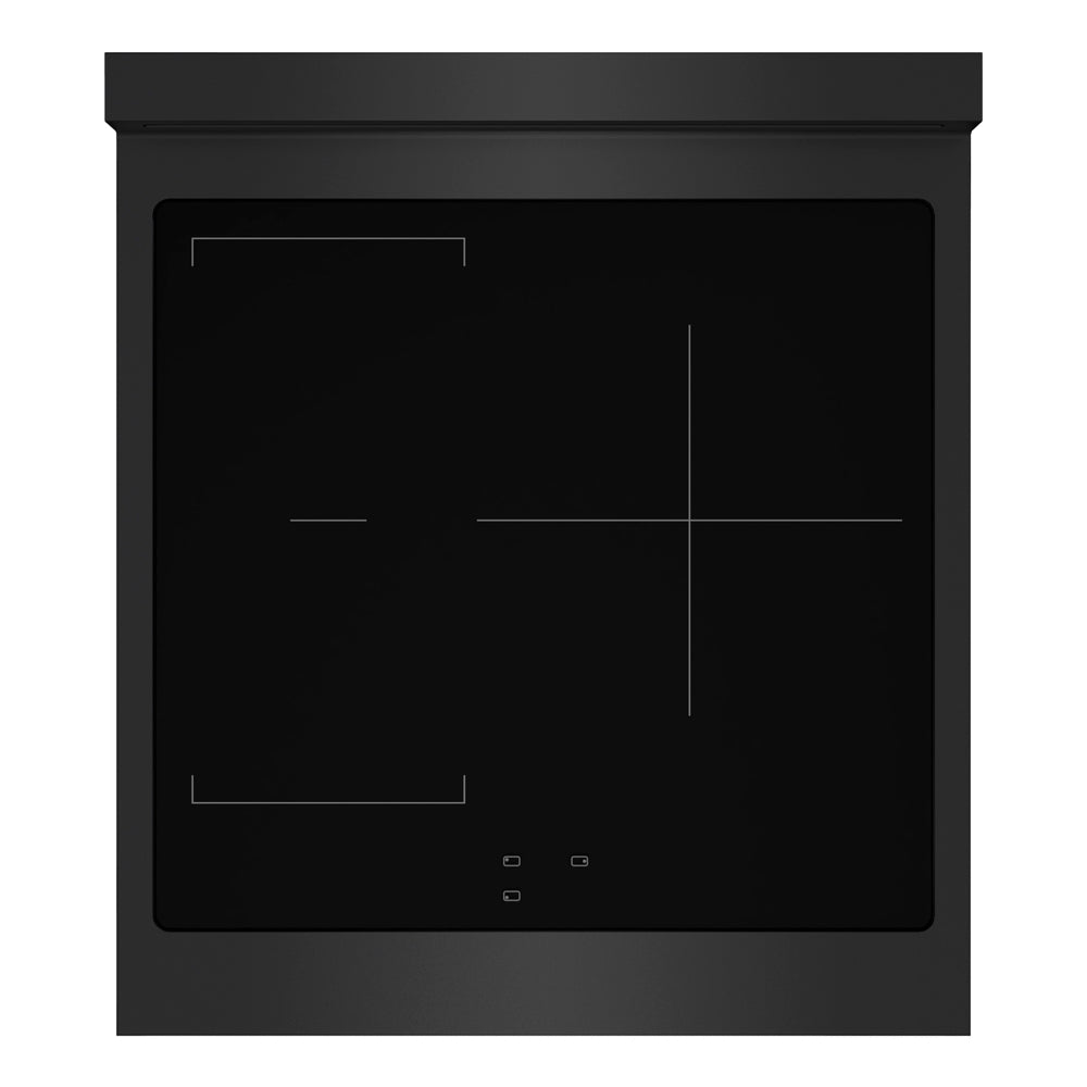 ZLINE Autograph Edition Marino 24-inch range in black stainless steel and champagne bronze accents MINRBZ-24-CB, from above