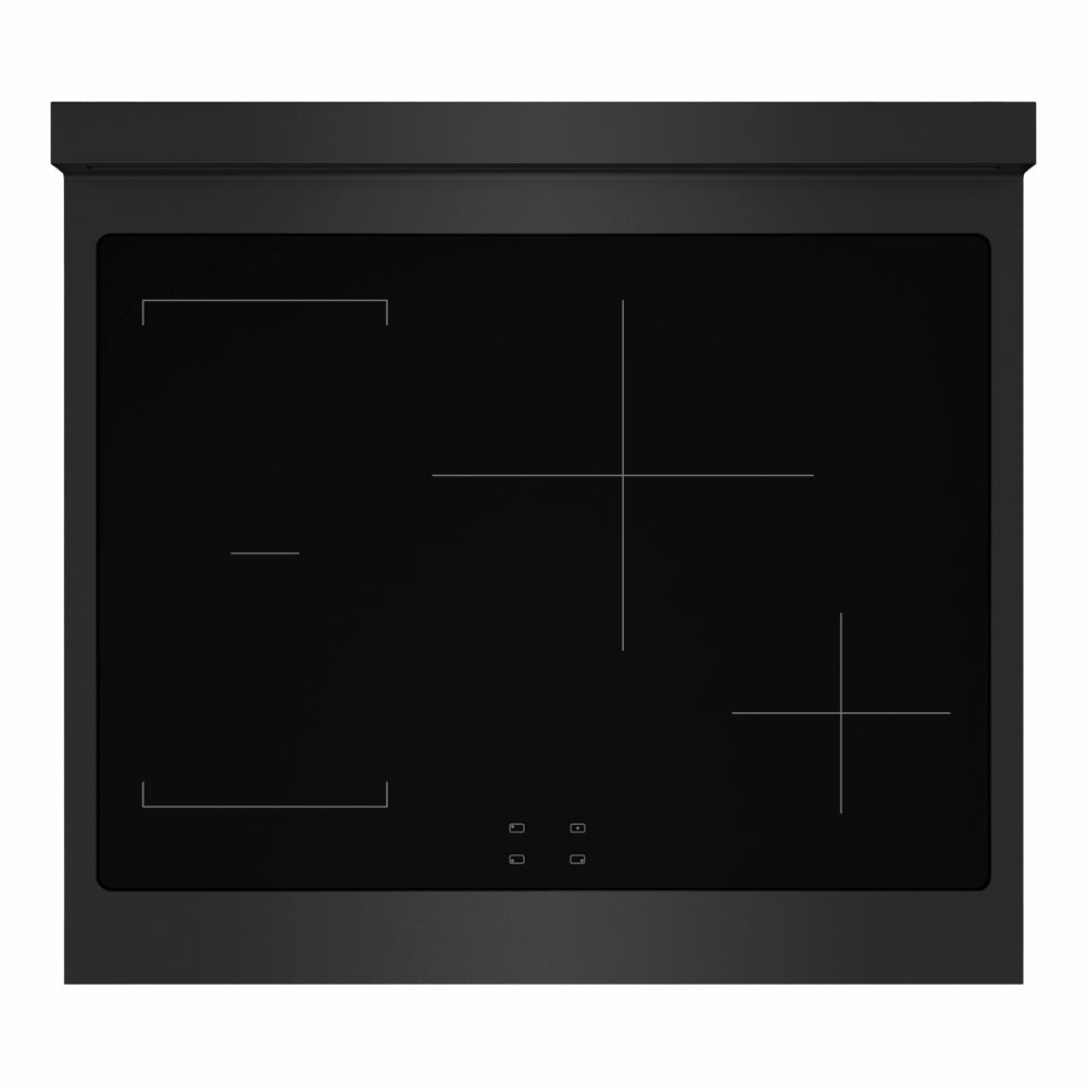 ZLINE Autograph Edition Marino 30-inch range in black stainless steel and polished gold accents MINRBZ-30-G, from above