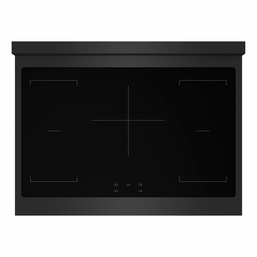 ZLINE Autograph Edition Marino 36-inch range in black stainless steel with black matte door and champagne bronze accents MINRBZ-36-CB, from above