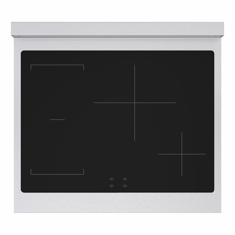 ZLINE Autograph Edition Marino 30-inch range in satin stainless steel with white matte door and champagne bronze accents MINRSZ-WM-30-CB, from above