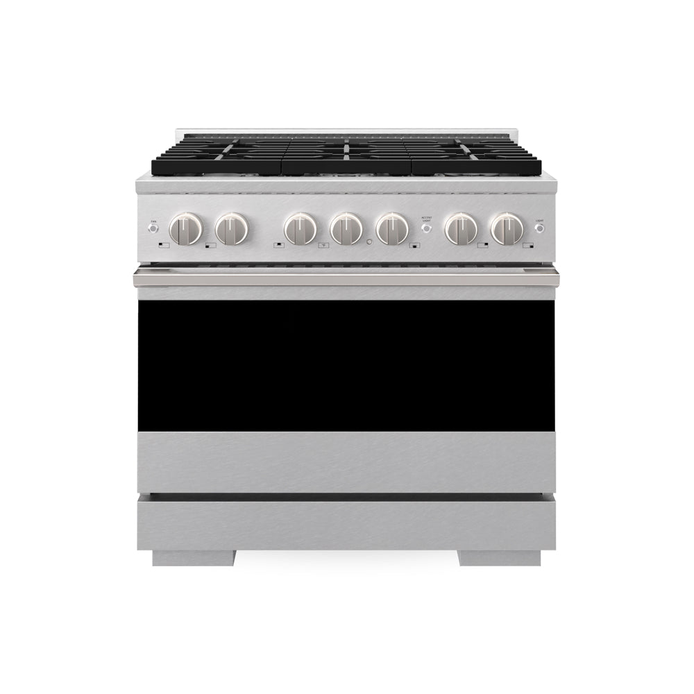 ZLINE Marino 36-inch range in satin stainless steel MDRS-BR-36