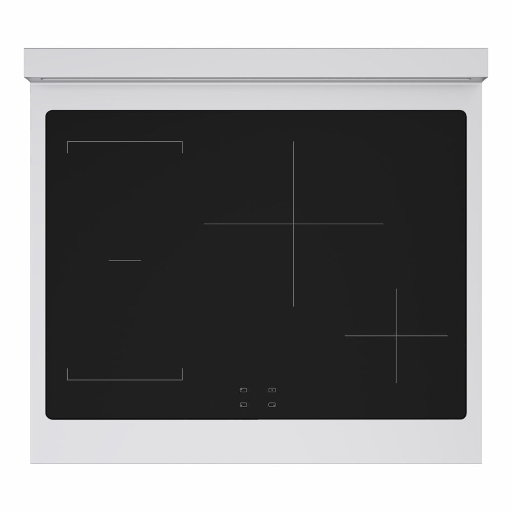 ZLINE Marino 30-inch range in stainless steel with white matte door MINR-WM-30, from above