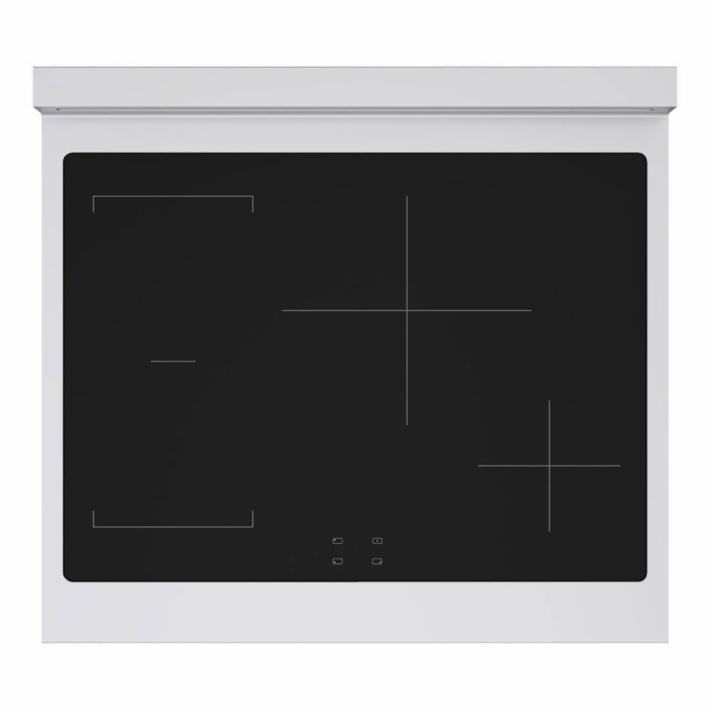ZLINE Autograph Edition Marino 30-inch range in stainless steel with white matte door and champagne bronze accents MINRZ-WM-30-CB, from above