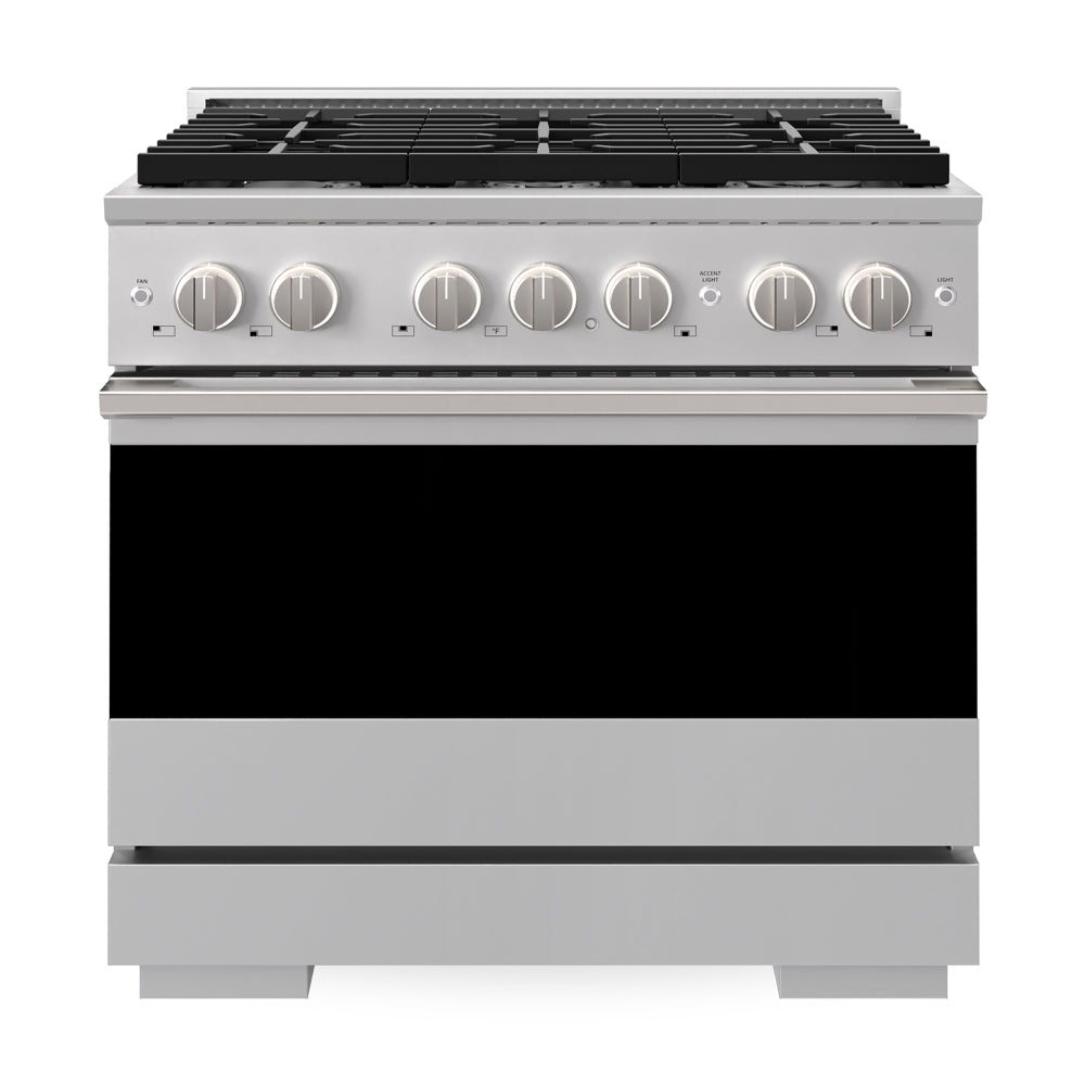 ZLINE Marino 36-inch range in stainless steel MDR36, front view