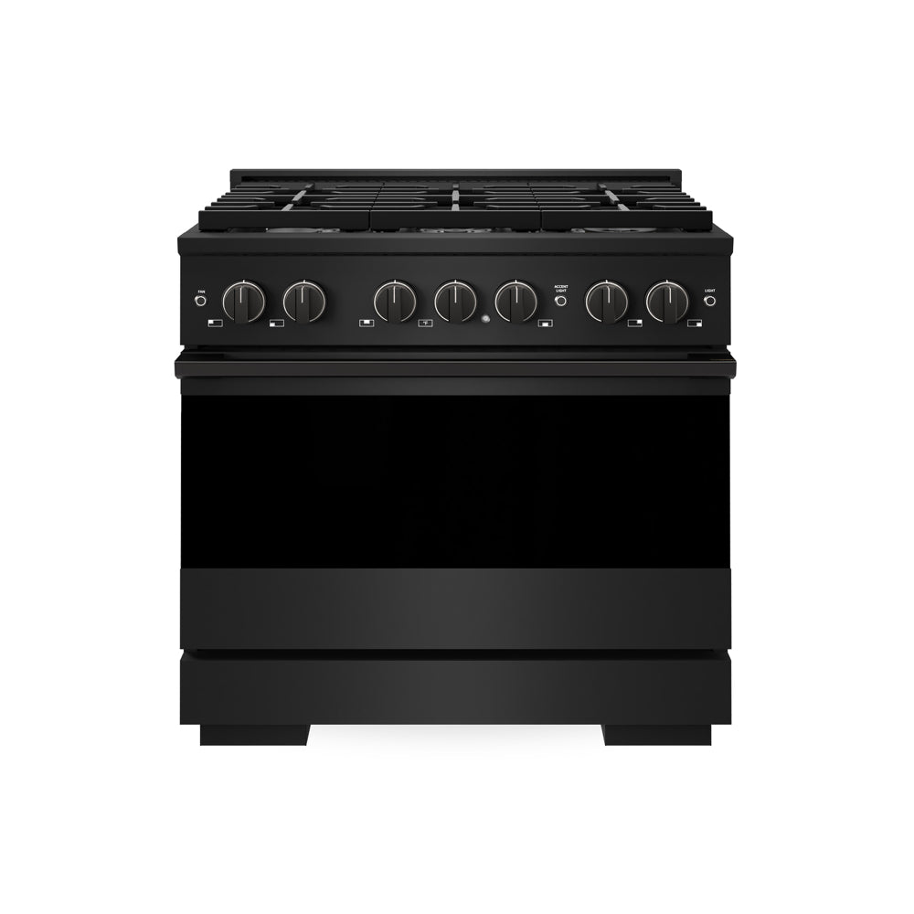 ZLINE Marino 36-inch range in black stainless steel MGRB-36