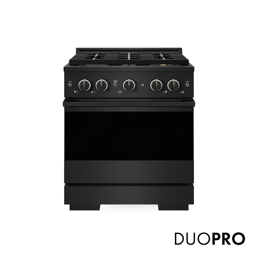 ZLINE Marino 30-inch range in black stainless steel PMGRB-30