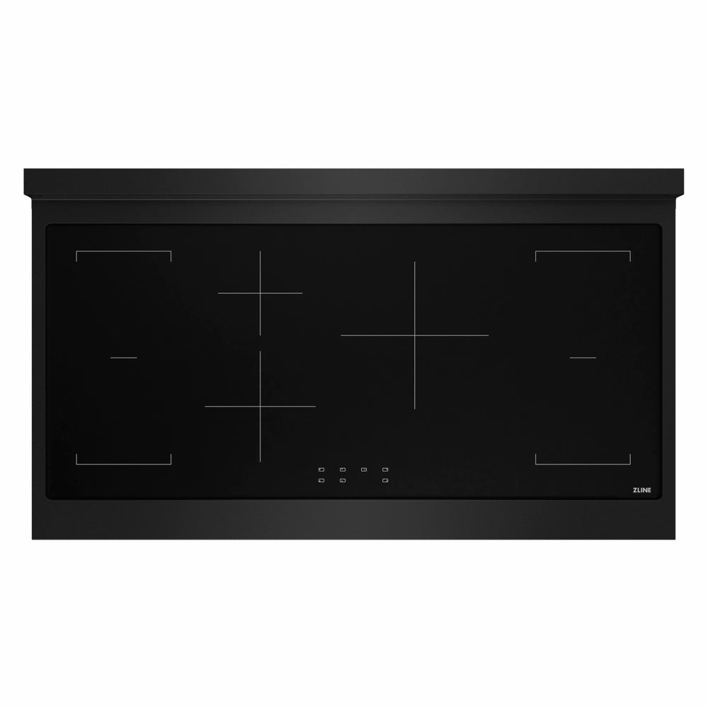 ZLINE Autograph Edition Paramount 48-inch rangetop in black stainless steel and champagne bronze accents SINRTBZ-48-CB, from above