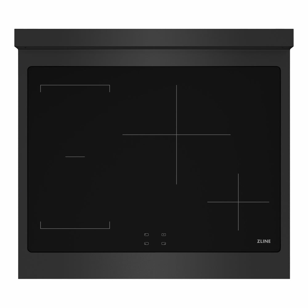ZLINE Paramount 30-inch rangetop in black stainless steel SINRTB-30, from above