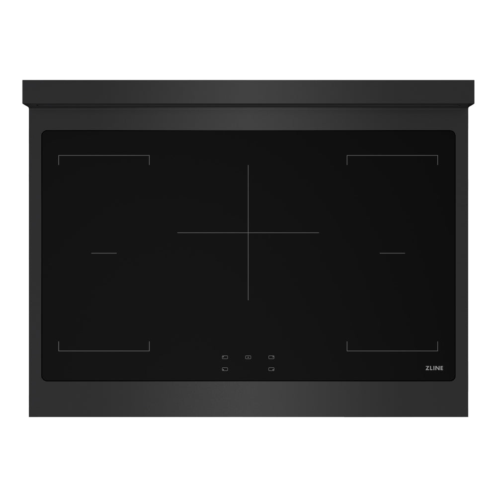 ZLINE Autograph Edition Paramount 36-inch rangetop in black stainless steel and polished gold accents SINRTBZ-36-G, from above
