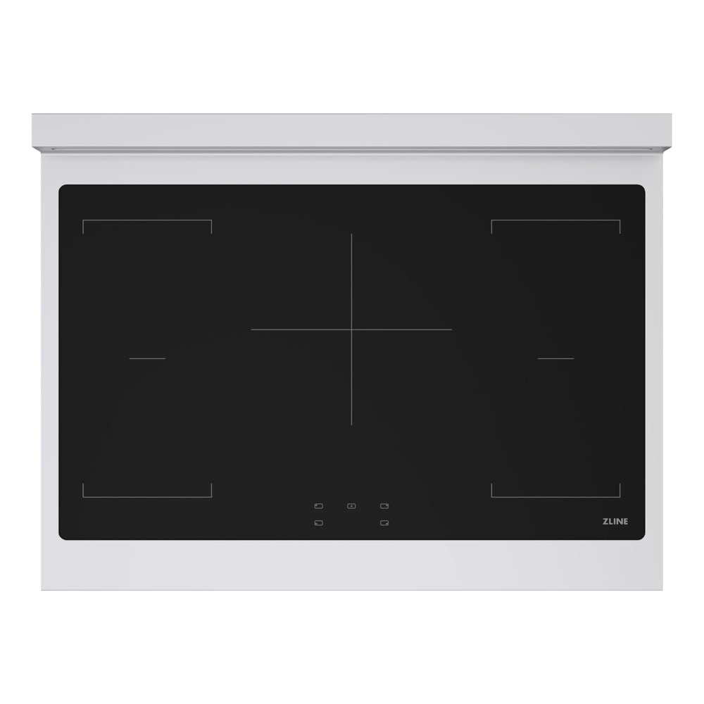 ZLINE Autograph Edition Paramount 36-inch rangetop in stainless steel and matte black accents SINRTZ-36-MB, from above