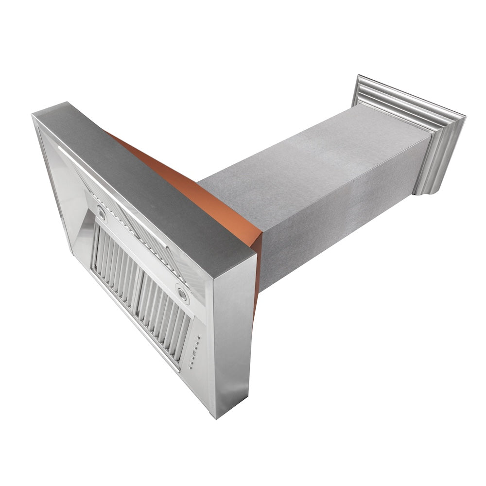 ZLINE 30-inch range hood in satin stainless steel 8654C-30, view 4