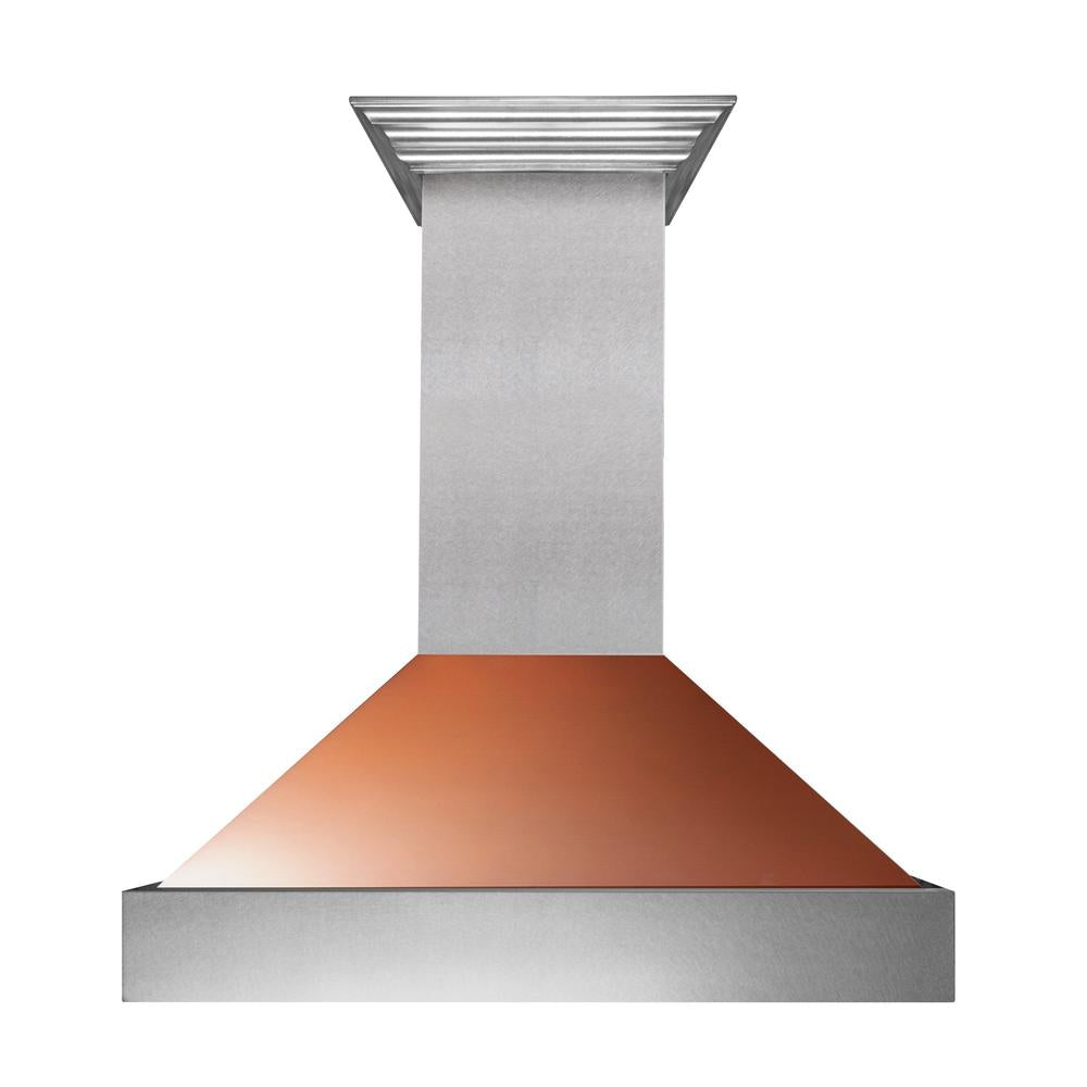 ZLINE 36-inch range hood in satin stainless steel 8654C-36, front view