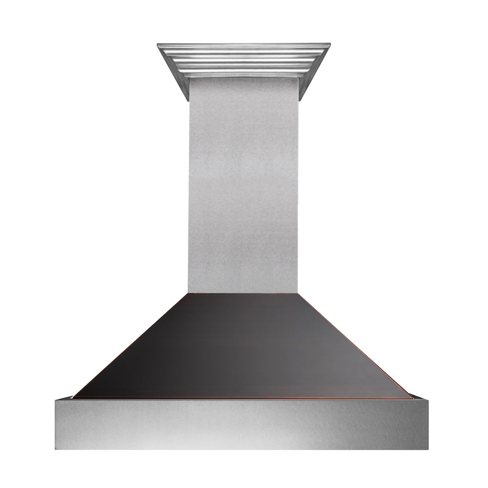 ZLINE 30-inch range hood in satin stainless steel 8654ORB-30, front view
